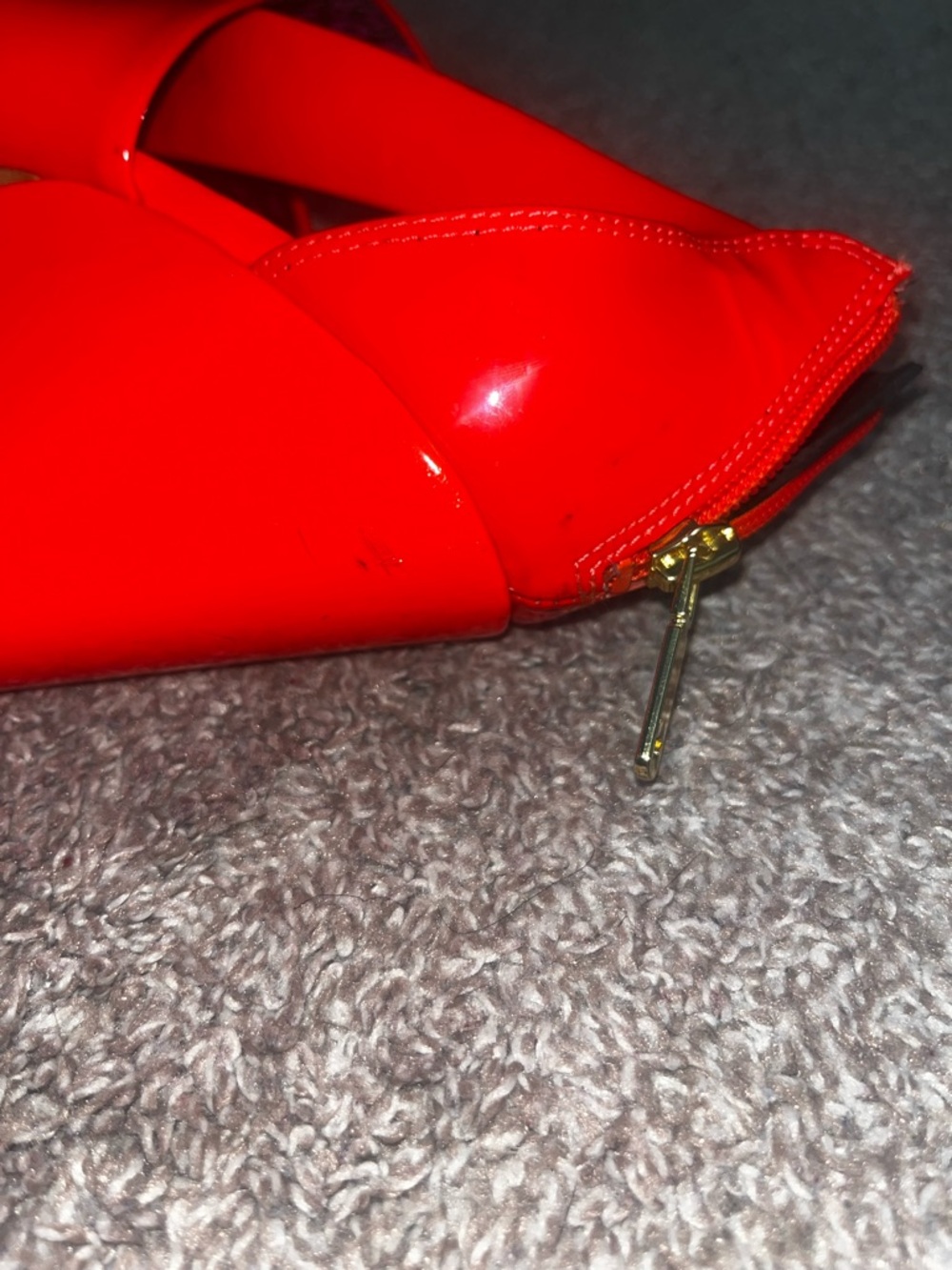 Jessica Simpson Red/Orange Wedges with Ankle Strap - Picture 13 of 16